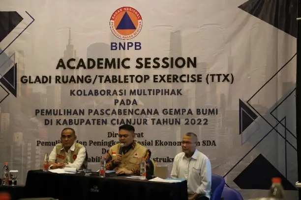 BNPB Menggelar Academic Session TTX Kolaborasi Multipihak Pemulihan Pascagempabumi Cianjur